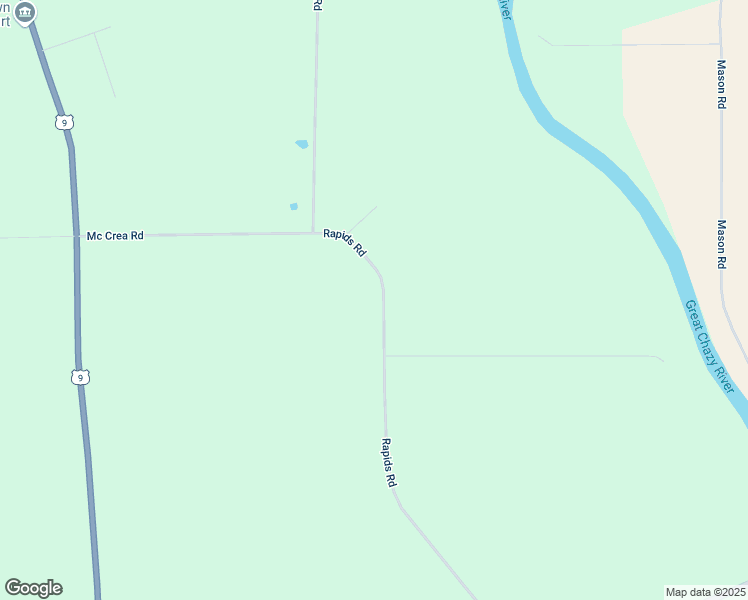 map of restaurants, bars, coffee shops, grocery stores, and more near 187 Rapids Road in Champlain