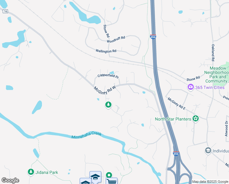 map of restaurants, bars, coffee shops, grocery stores, and more near 2824 Mayfield Road in Wayzata