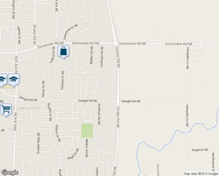 map of restaurants, bars, coffee shops, grocery stores, and more near 4963 Swegle Road Northeast in Salem