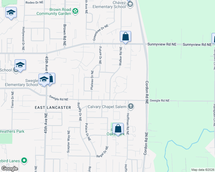 map of restaurants, bars, coffee shops, grocery stores, and more near 1688 Weigart Court Northeast in Salem