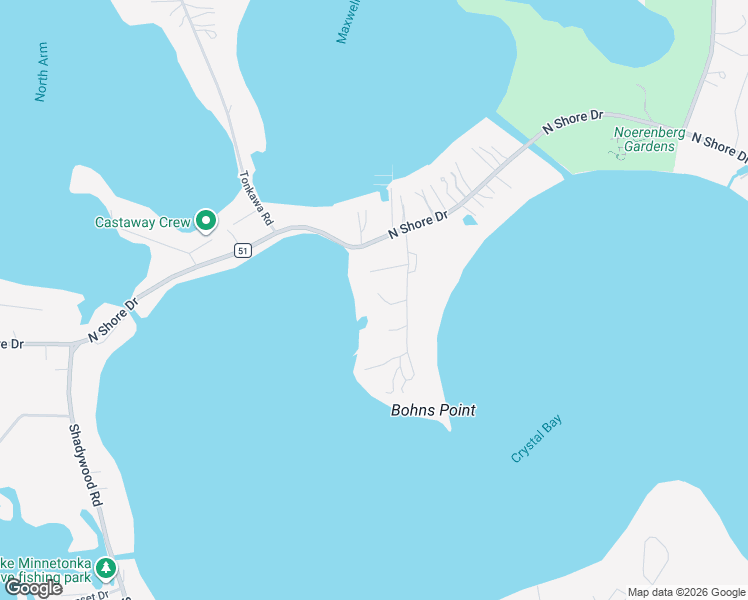 map of restaurants, bars, coffee shops, grocery stores, and more near 1535 Bohns Point Road in Wayzata