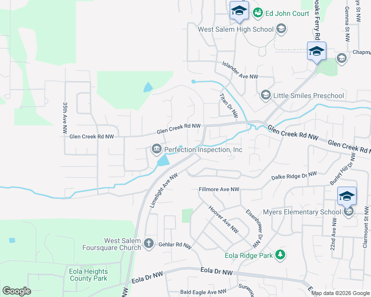 map of restaurants, bars, coffee shops, grocery stores, and more near 1129 29th Place Northwest in Salem