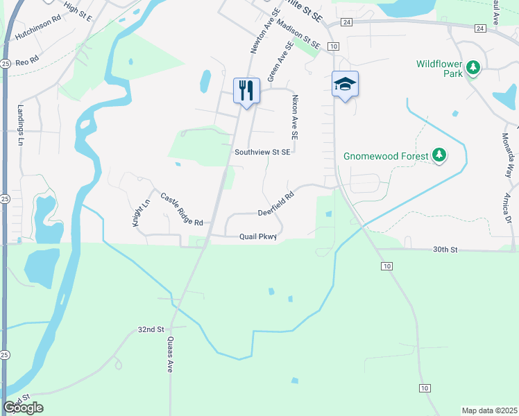 map of restaurants, bars, coffee shops, grocery stores, and more near 841 Deerfield Road in Watertown