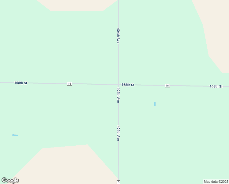 map of restaurants, bars, coffee shops, grocery stores, and more near 16801 404th Avenue in Doland