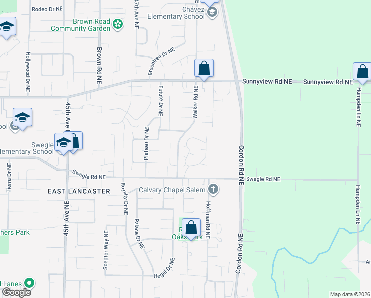 map of restaurants, bars, coffee shops, grocery stores, and more near 1688 Weigart Court Northeast in Salem
