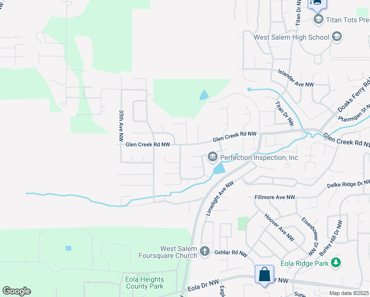 map of restaurants, bars, coffee shops, grocery stores, and more near 1122 Fernwood Court Northwest in Salem