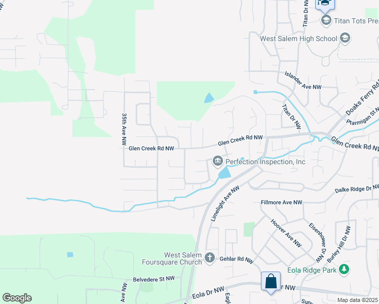 map of restaurants, bars, coffee shops, grocery stores, and more near 1122 Fernwood Court Northwest in Salem