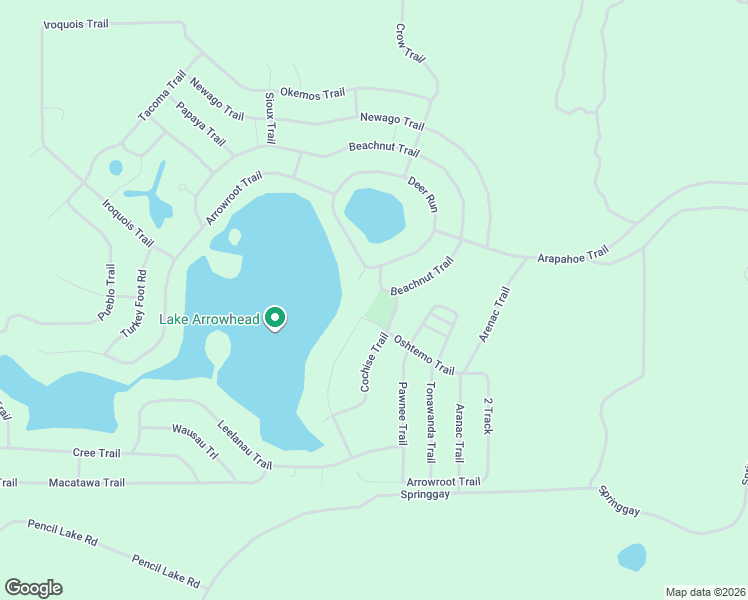 map of restaurants, bars, coffee shops, grocery stores, and more near 7118 Arrowroot Trail in Gaylord