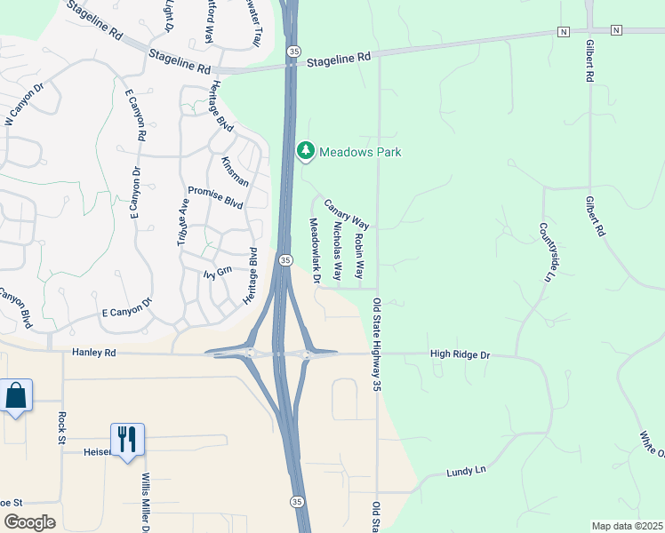 map of restaurants, bars, coffee shops, grocery stores, and more near 43 Nicholas Way in Hudson