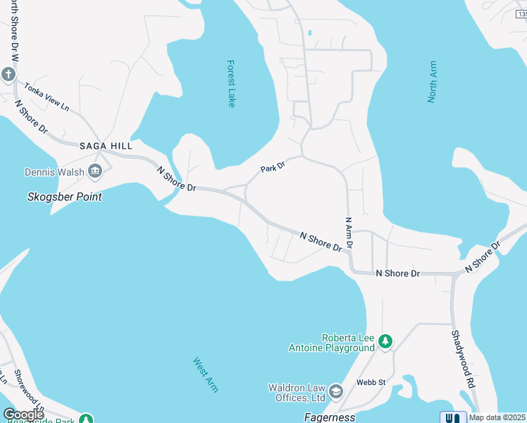 map of restaurants, bars, coffee shops, grocery stores, and more near 4210 North Shore Drive in Mound