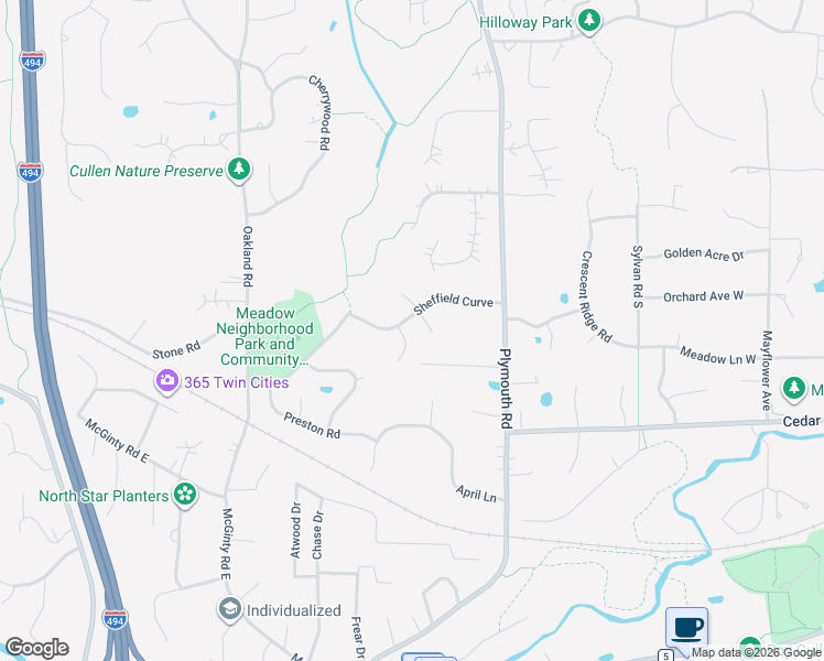 map of restaurants, bars, coffee shops, grocery stores, and more near 2700 Crestwood Circle in Hopkins