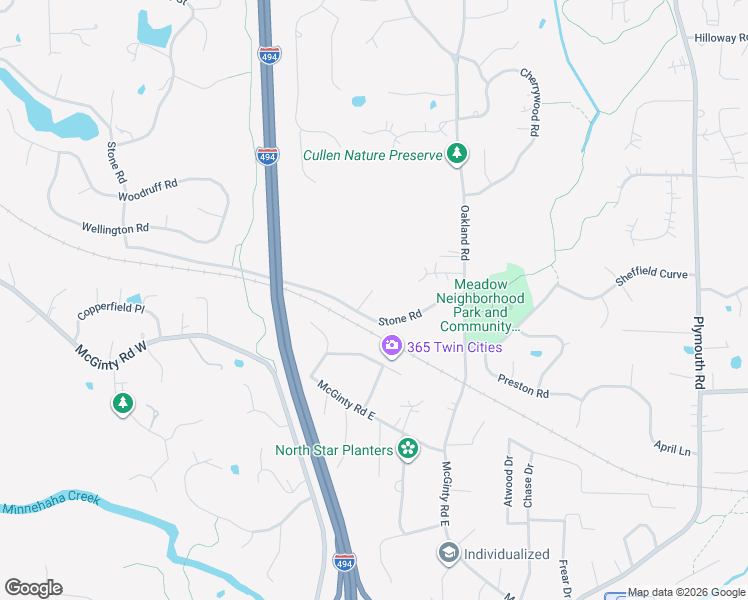 map of restaurants, bars, coffee shops, grocery stores, and more near 2724 Stone Circle in Hopkins