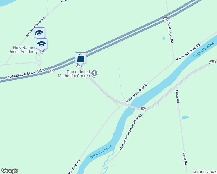 map of restaurants, bars, coffee shops, grocery stores, and more near 11-77 State Highway 37C in Massena