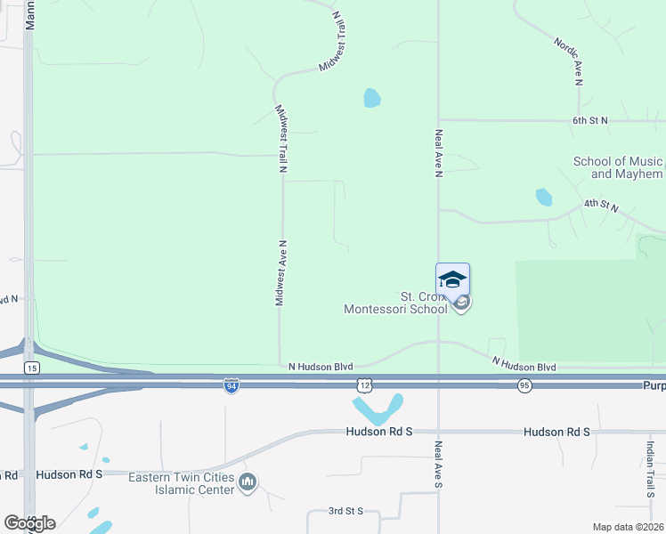 map of restaurants, bars, coffee shops, grocery stores, and more near 205 Midwest Avenue North in Lake Elmo