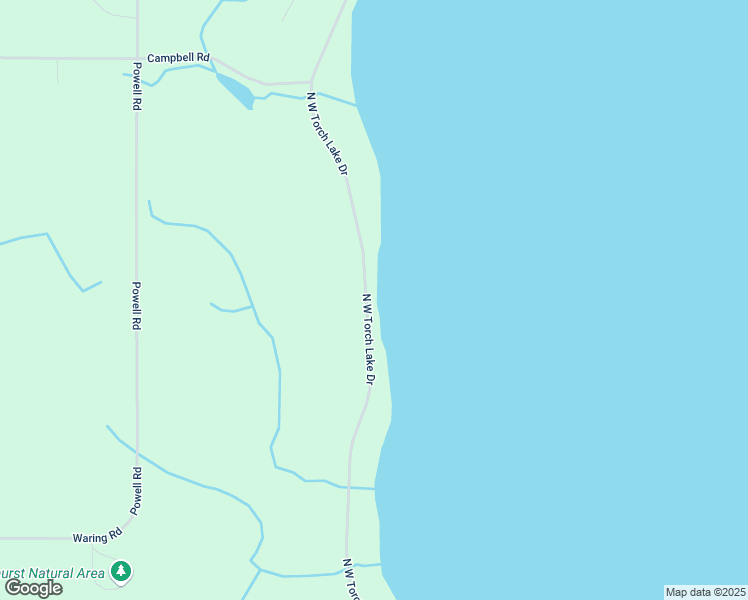 map of restaurants, bars, coffee shops, grocery stores, and more near 5511 North West Torch Lake Drive in Kewadin