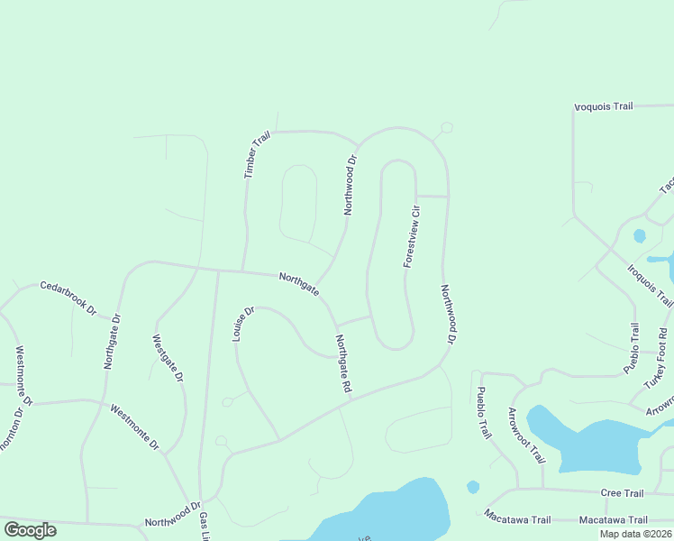 map of restaurants, bars, coffee shops, grocery stores, and more near Northwood Drive in Elmira