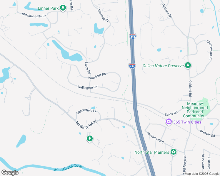 map of restaurants, bars, coffee shops, grocery stores, and more near 14501 Wellington Road in Wayzata
