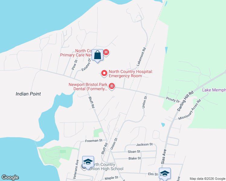 map of restaurants, bars, coffee shops, grocery stores, and more near 199 Prouty Drive in Newport