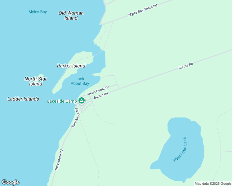 map of restaurants, bars, coffee shops, grocery stores, and more near 159 Burma Road in Lion's Head