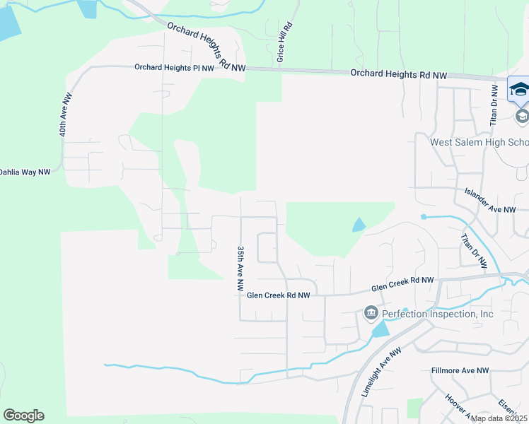map of restaurants, bars, coffee shops, grocery stores, and more near 3464 Archer Court Northwest in Salem