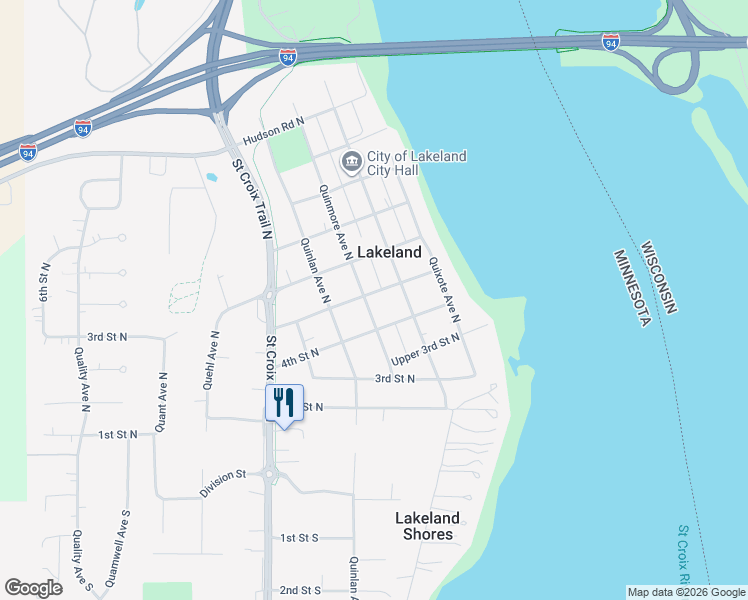 map of restaurants, bars, coffee shops, grocery stores, and more near 16747 Upper 4th Street North in Lakeland