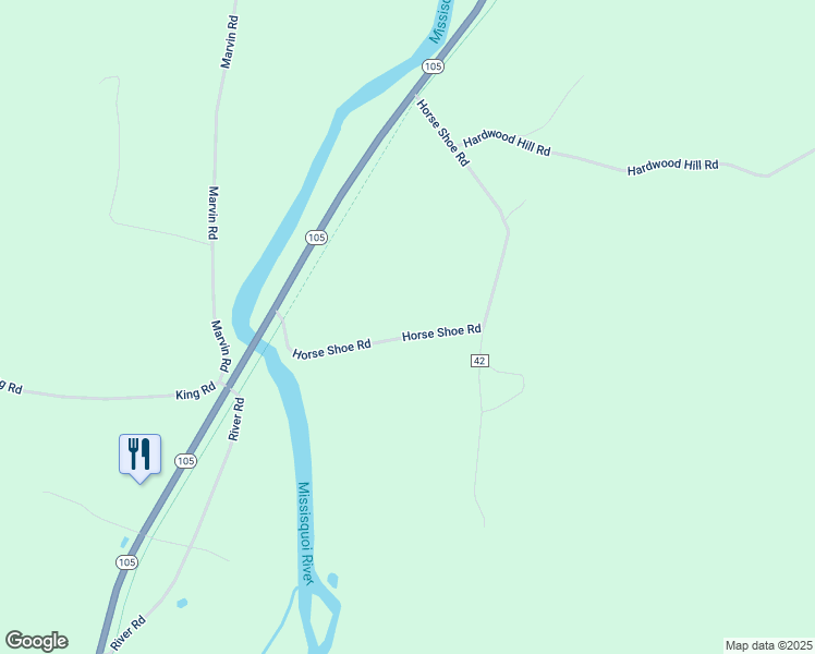 map of restaurants, bars, coffee shops, grocery stores, and more near 660 Horse Shoe Road in Richford