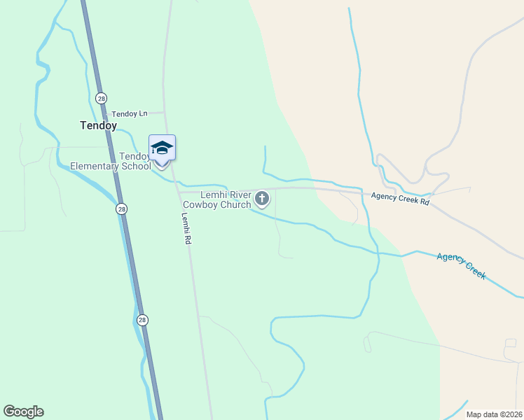 map of restaurants, bars, coffee shops, grocery stores, and more near 29 Agency Creek Road in Tendoy