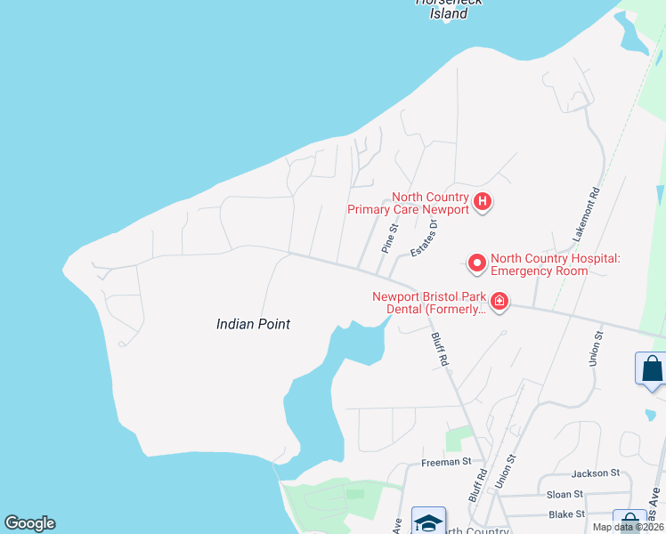 map of restaurants, bars, coffee shops, grocery stores, and more near 850 Bluff Road in Newport