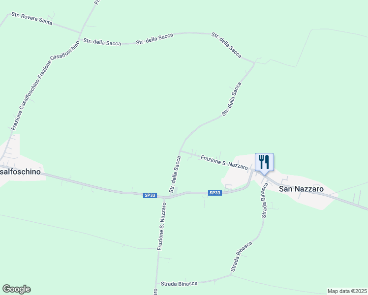 map of restaurants, bars, coffee shops, grocery stores, and more near 6 Strada della Sacca in San Nazzaro