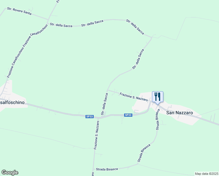 map of restaurants, bars, coffee shops, grocery stores, and more near 6 Strada della Sacca in San Nazzaro
