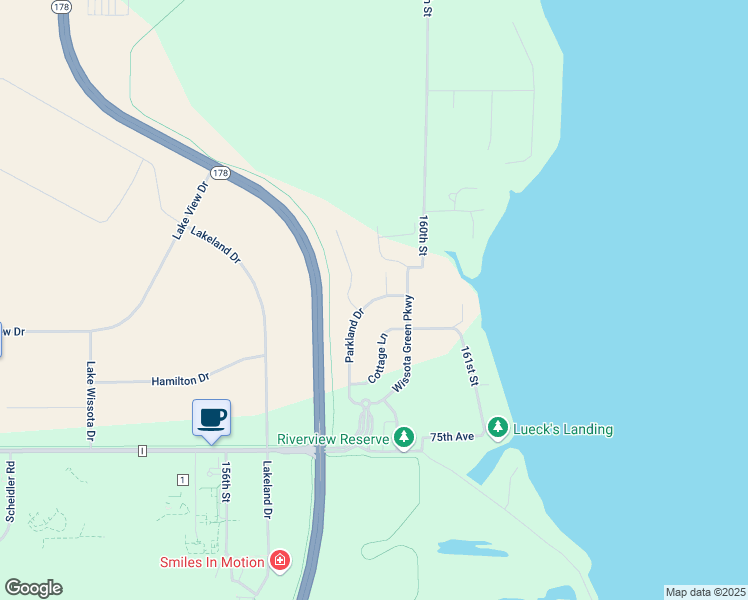 map of restaurants, bars, coffee shops, grocery stores, and more near 1234 Parkland Drive in Chippewa Falls