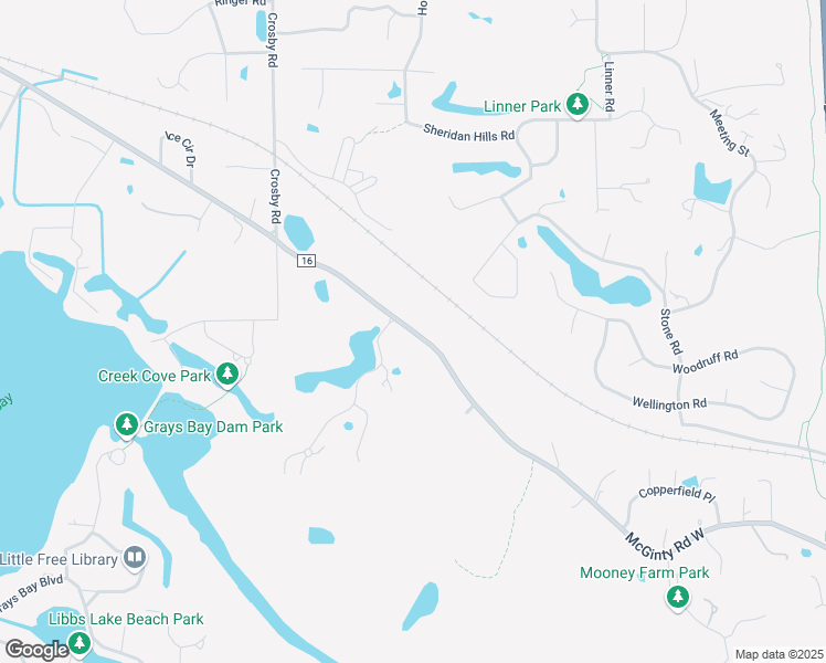 map of restaurants, bars, coffee shops, grocery stores, and more near McGinty Road West in Wayzata