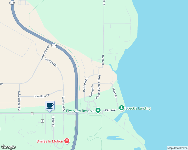 map of restaurants, bars, coffee shops, grocery stores, and more near 1284 Parkland Drive in Chippewa Falls