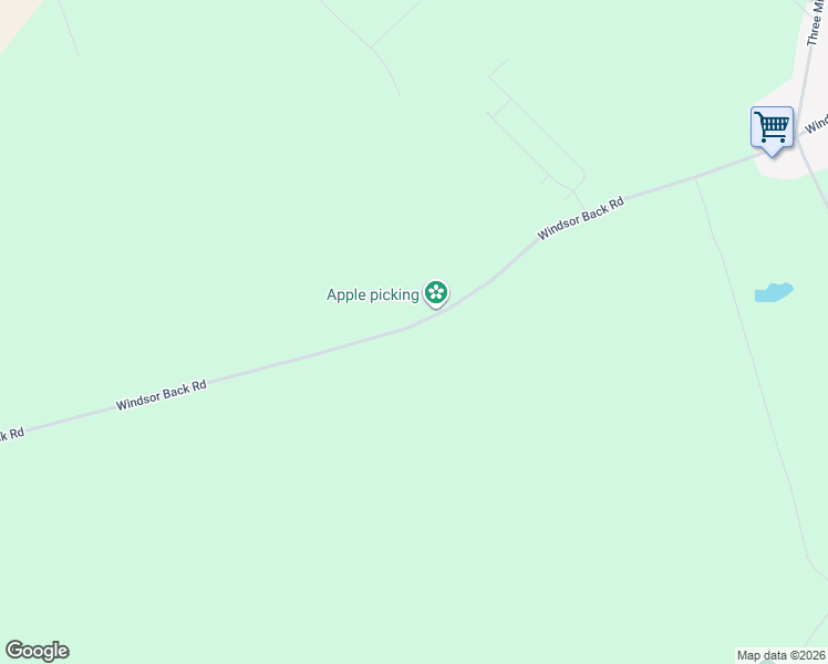 map of restaurants, bars, coffee shops, grocery stores, and more near 584 Windsor Back Road in Windsor