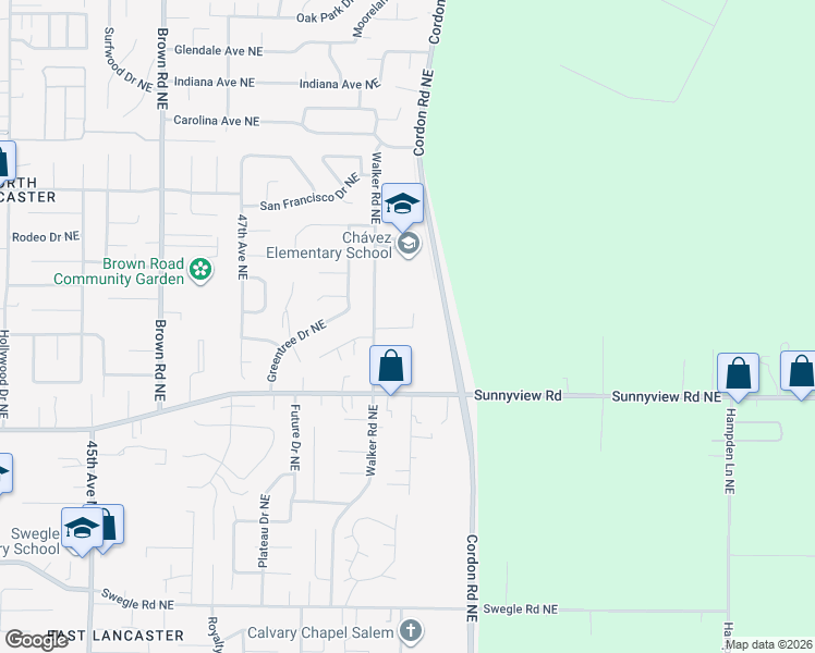map of restaurants, bars, coffee shops, grocery stores, and more near 2100-2138 Walker Road Northeast in Salem