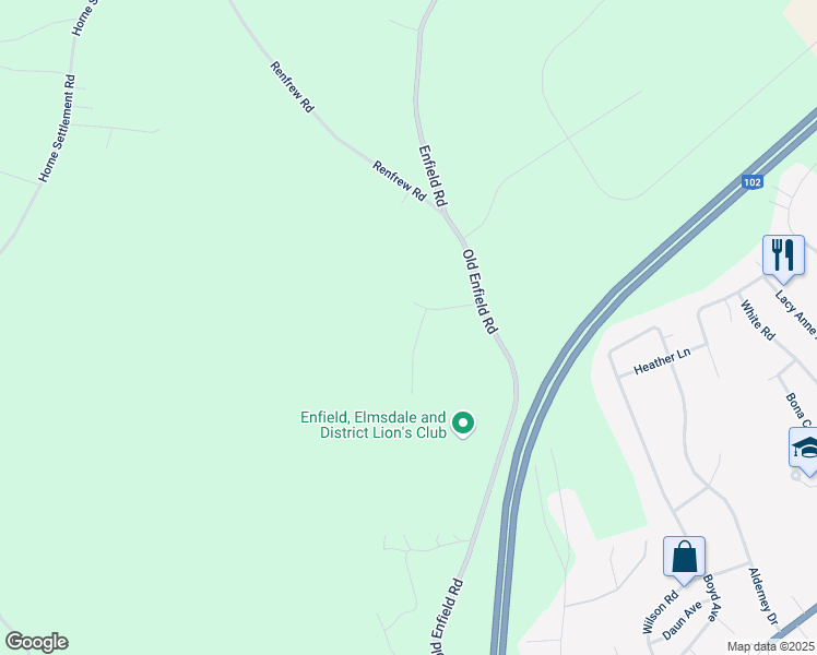 map of restaurants, bars, coffee shops, grocery stores, and more near 11 Cranberry Court in Enfield