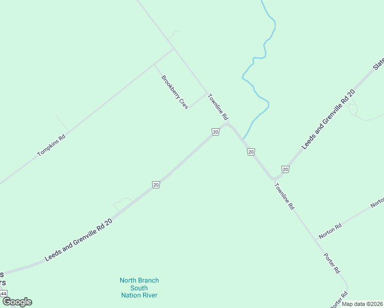 map of restaurants, bars, coffee shops, grocery stores, and more near 3040 County Road 20 in Kemptville