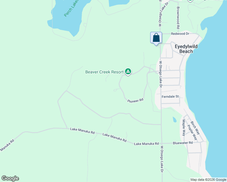 map of restaurants, bars, coffee shops, grocery stores, and more near Pioneer Road in Gaylord