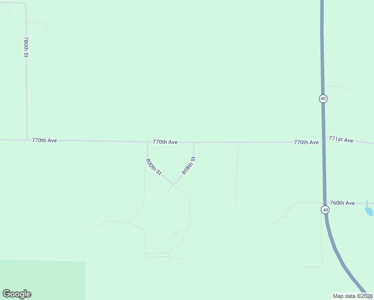 map of restaurants, bars, coffee shops, grocery stores, and more near N7689 808th Street in Colfax