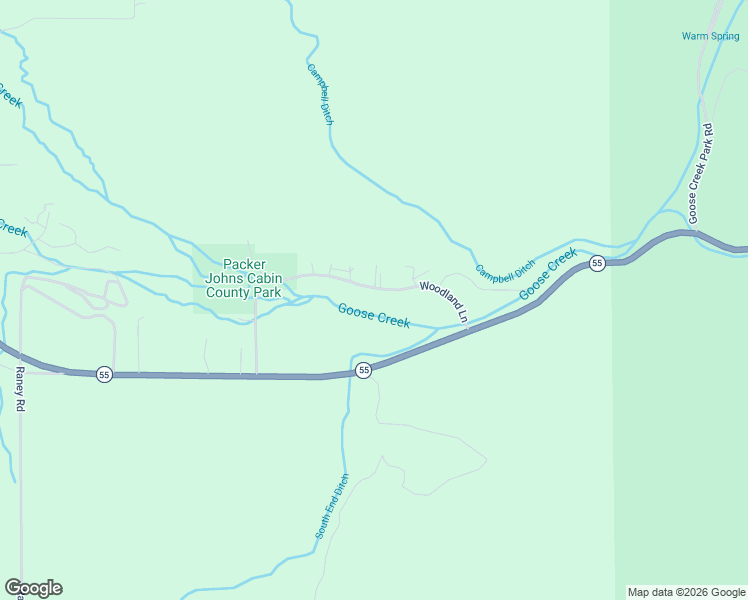 map of restaurants, bars, coffee shops, grocery stores, and more near 3351 Woodland Road in New Meadows