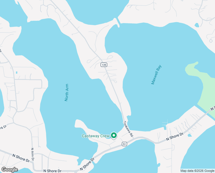 map of restaurants, bars, coffee shops, grocery stores, and more near 1105 Tonkawa Road in Orono