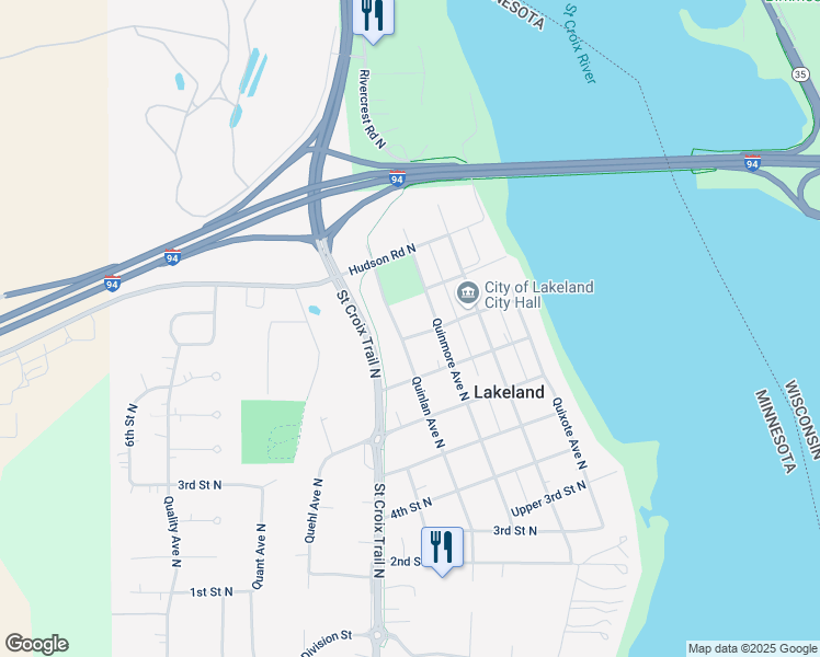 map of restaurants, bars, coffee shops, grocery stores, and more near 16634 6th Street North in Lakeland