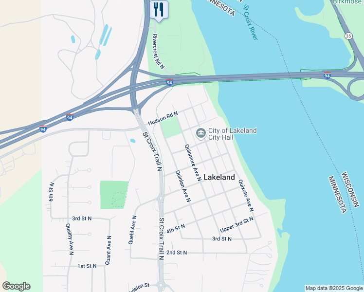 map of restaurants, bars, coffee shops, grocery stores, and more near 16634 6th Street North in Lakeland