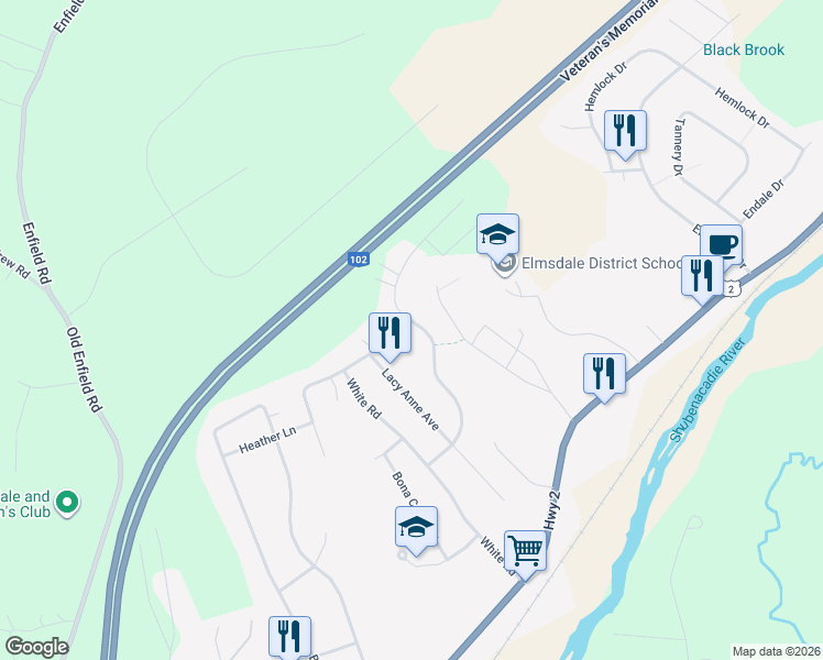 map of restaurants, bars, coffee shops, grocery stores, and more near 49 Tyler Street in Enfield