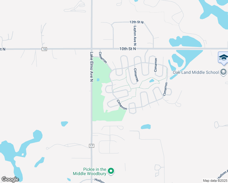 map of restaurants, bars, coffee shops, grocery stores, and more near 45 Cimarron in Lake Elmo