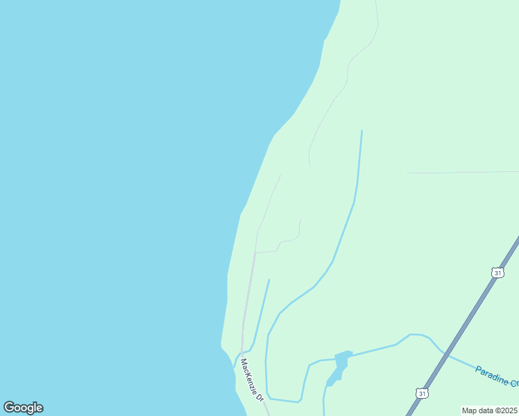 map of restaurants, bars, coffee shops, grocery stores, and more near 5118 Mackenzie Drive in Kewadin