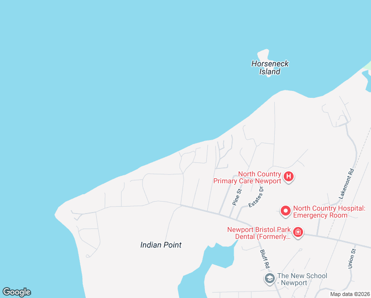 map of restaurants, bars, coffee shops, grocery stores, and more near 83 Loop Road in Newport
