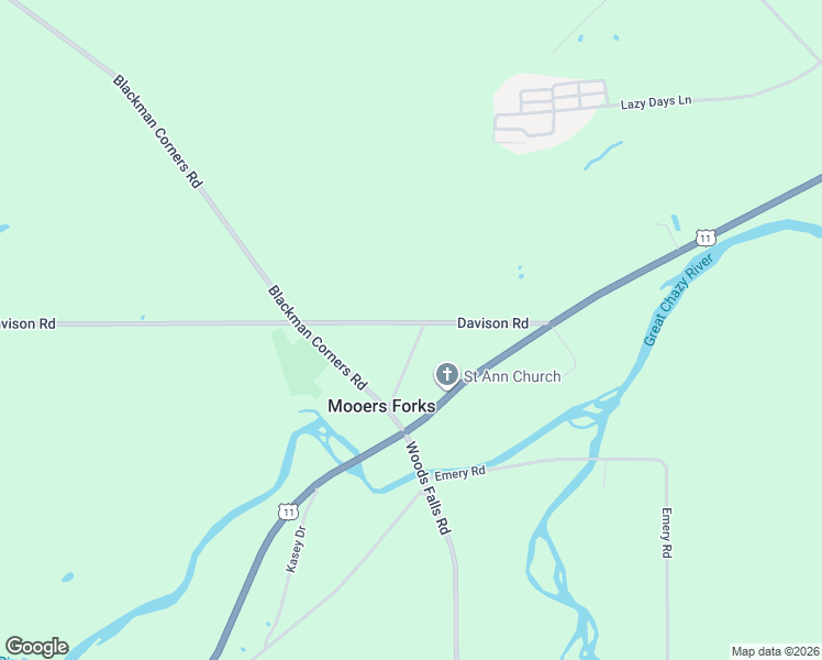 map of restaurants, bars, coffee shops, grocery stores, and more near 23 Town Hall Rd in Mooers Forks