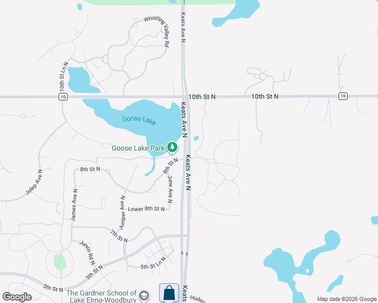 map of restaurants, bars, coffee shops, grocery stores, and more near Keats Avenue North in Lake Elmo
