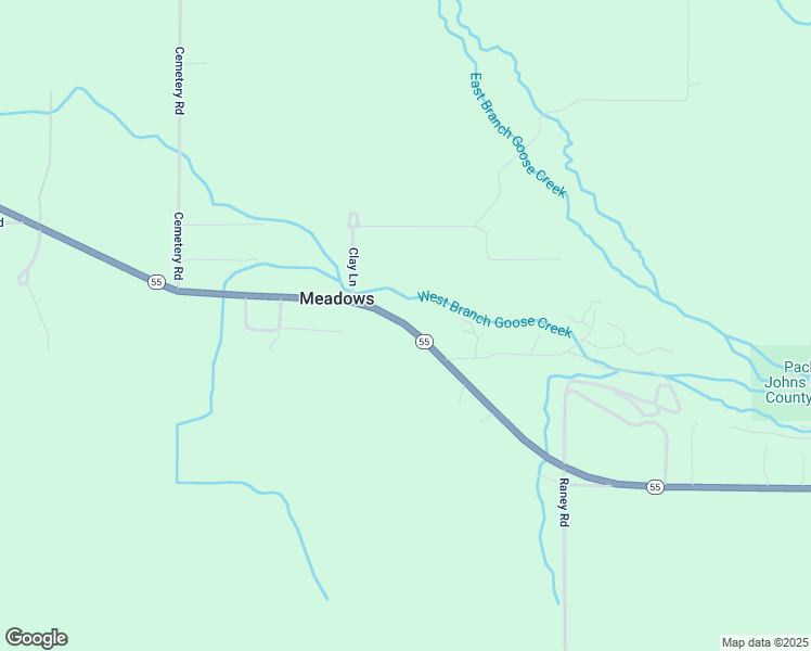 map of restaurants, bars, coffee shops, grocery stores, and more near Idaho 55 in New Meadows